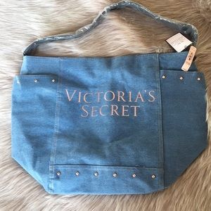 NWT Victoria’s Secret denim tote